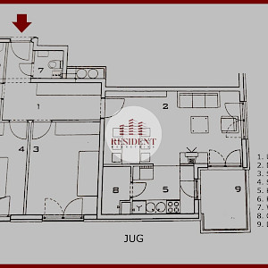 ŠPANSKO Prostran 3soban stan 75 m2, 5. kat, lift, loggia, BEZ PROVIZIJE