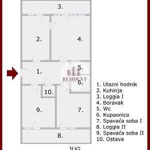SREDNJACI Prostran 3soban stan 80 m2, 4. kat, top lokacija, loggia, BEZ PROVIZIJE