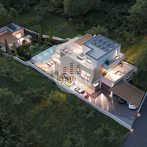 ŠIBENIK, Rogoznica – Luksuzna vila u izradnji, pogled na more