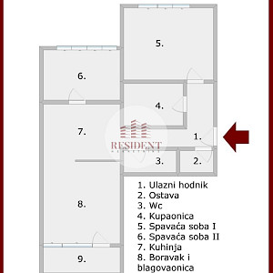 NAJAM - ŠPANSKO Komforan 3soban stan 71 m2, 4. kat, odlična lokacija, loggia