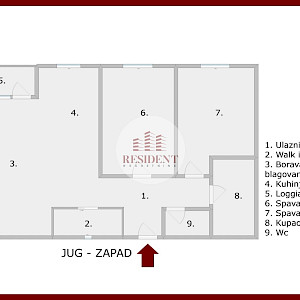 VRBANI Moderan 3soban stan 72 m2, 4. kat, top lokacija, loggia, spremište, BEZ PROVIZIJE