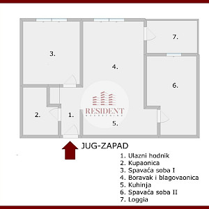 NAJAM - BOTINEC Luksuzan 3soban stan + dva parkinga, lift, novogradnja, loggia, BEZ PROVIZIJE