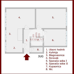 NAJAM - DONJI GRAD Komforan 3soban stan 66 m2, 3. kat, top lokacija, lift, parking, BEZ PROVIZIJE